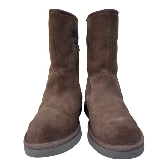 UGG Mid Suede Boot Chestnut Celvin 1118957 Zip Shearling Winter Women’s Size 10 - Picture 8 of 16